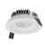 ZENTO LED bodové Vestavné, bodové svítidlo, výklopné +-30°, materiál hliník bílá, krycí plast transp, LED 12W, 1530lm, neutrální 4000K, UGR<16, vyzař. úhel 38°, Ra90, 230V, IP20, tř.2, d=100mm, h=40mm, vč trafa