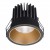 SP-XN LED 7W Podhledové bodové svítidlo, těleso hliník, rámeček černá, komínek zlatá mat, LED 7W, 700lm, teplá 3000K, Ra80, 230V, IP20, d=75mm, h=64mm