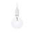 BOLT 1x60W E27 svítidlo závěsné Závěsné svítidlo, základna kov, objímka bílá mat, pro žárovku 1x60W, E27, 230V, IP20, tř.1, těleso d=110mm, závěsný kabel s bílým textilním úpletem l=400/1300mm, lze zkrátit