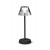 HEUSEN TL 1,8W IP54 Stolní venkovní lampa, těleso kov, černá, difuzor plast opál, stínítko sklo kouřové, LED 1,8W, 150lm, teplá 3000K, dotyk stmív, nabíjení USB-C, výdrž cca 14 hodiny, IP54, rozměry d=125mm, h=345mm.