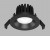 JAWORR 8W IP65 Casambi Stropní podhledové bodové svítidlo, těleso hliník, černá, LED 8W, 735lm, teplá 3000K, stmív. Casambi, vyzař. úhel 60°, Ra90, 230V, do koupelny IP65, rozměry d=80mm, h=40mm.