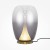 HOEMRO TL 15W Stolní lampa, základna kov, povrch saténová zlatá, stínítko kouřové, LED 15W, 360lm, teplá 3000K, Ra80, 230V, IP20, tř.2, rozměry d=200mm, h=272mm.