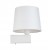 FILIN WL 1x10W, E27 Nástěnná lampa, základna kov, povrch bílá, stínítko textil bílá, pro žárovku 1x10W, E27, 230V, IP20, tř.1, rozměry d=200mm, h=250mm, vč.vypínače