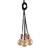 HOLAW C7 Závěsný kabel s objímkou, těleso kov, povrch měděná, pro žárovku 7x60W, E27, 230V, IP20, tř.1, rozměry d=150mm, vč závěsu l=1200mm lze zkrátit