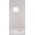 VOLBE FL 1x35W E27 Stojací lampa, 2 nastav. ramena, základna kov, povrch zlatá, stínítko textil bílá, pro žárovku 1x35W, E27, 230V, IP20, tř.2, rozměry stínítko: d=450mm, h=300mm, lampa: h=1450mm.