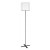 CHLORELA 1x40W, E27 Stojací lampa, těleso kov, povrch černá, stínítko plast bílá, pro žárovku 1x40W, E27, 230V, IP20, tř.2, rozměry d=300mm, h=1490mm.