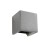 PERIHEL WL 2x6W IP54 Nástěnné venkovní svítidlo, těleso beton, povrch tm. šedá, LED 2x6W, 760lm, teplá 2700K, vyzař. úhel 0°/90°, Ra80, 230V, IP54, tř.1, rozměry 120x120x112mm, svítí nahoru/dolů.