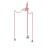 ORTEX 3 Závěsný kabel s objímkou, základna kov, povrch chrom, chromové úchyty, kabel červený, pro žárovku 3x28W, E27, 230V, IP20, tř.1, základna d=180mm, kabel l=3000mm, lze zkrátit, BEZ STÍNÍTKA