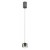 VAREL HL 12W Závěsné svítidlo, těleso hliník, povrch černý chrom, dif plast opál, LED 12W, 930lm, teplá 3000K, 230V, IP20, rozměry d=96mm, vč.záv.kabelu l=1900mm, lze zkrátit, svítí nahoru/dolů.