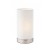 DAKRYM 1x28W, E14 Stolní lampa, těleso kov, povrch nikl, stínítko textil béžová, pro žárovku 1x28W, E14, 230V, IP20, tř.2, rozměry d=120mm, h=200mm.