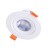 ZORI BI 5W Podhledové bodové svítidlo, výklopné, těleso kov, povrch bílá, LED 5W, 400lm, teplá 3000K, Ra80, 230V, IP20, rozměry d=95mm, h=42mm.