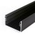BARTIAS PROFIL 53x28mm Přisazený profil pro LED pásky, materiál hliník, povrch černý, max šířka LED pásků w=50mm, rozměry 53x28mm, l=4000mm