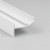 POSET D 35,2x28,6mm Profil pro LED pásky pro přímé osvětlení v sádrokartonu, materiál hliník, povrch bílý, max šířka LED pásků 12mm, rozměry 35,2x28,6mm, délka l=2000mm.