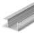 NUPHAR profil 63 DEEP FRAMELESS Vestavný, zápustný bezrámečkový profil pro LED pásky do sádrokartonu, materiál hliník, povrch surový, max šířka LED pásků w=30mm, rozměry 63,4x24mm, l=2000mm